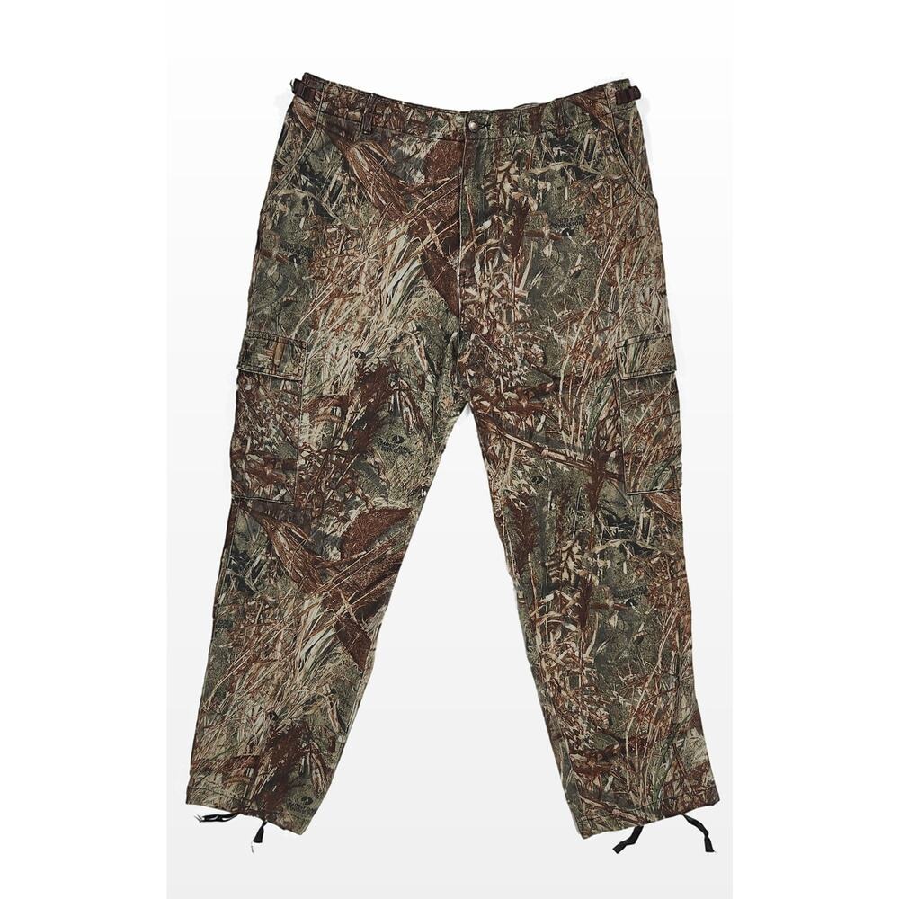 Cabela's 42x30 Workwear Gorpcore Mossy Oak Duck Blind Camo Cargo Hunting Pants